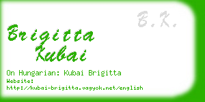 brigitta kubai business card